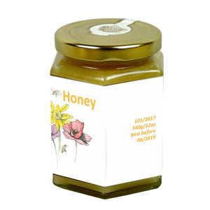 12oz Jar Label - Gathering Pollen (100 labels) - Bee Equipment