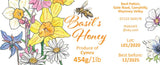 Basil's Honey - 1lb Jar Label (100)