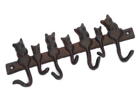 Cast Iron Cat Tail Coat Hooks