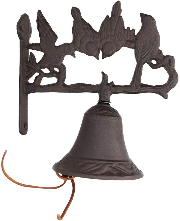 Cast Iron Bell With Four Birds