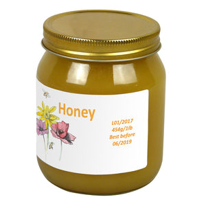 1lb Jar Label - Gathering Pollen (100 labels) - Bee Equipment