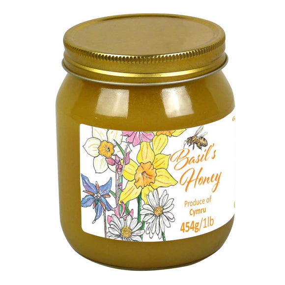 Basil's Honey - 1lb Jar Label (100)