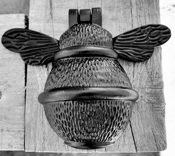 Brass Bee Door Knocker - Black Finish