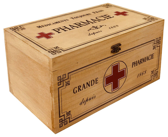 Vintage Style Wooden Pharmacie Box
