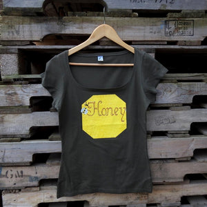 Honeycomb Khaki Green Ladies T-shirt