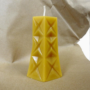 Tapering Star Pillar Beeswax Candle