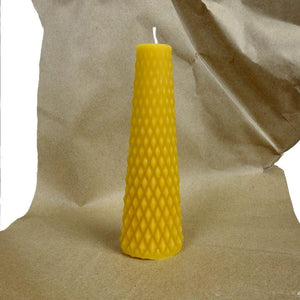 Diamond Pillar Beeswax Candle