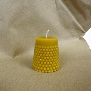 Studded Pillar Beeswax Candle