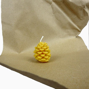 Pine Cone Beeswax Candle