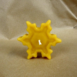 Rustic Floating Snowflake Beeswax Candle