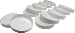 12 pack of 70mm White Plastic Lids - Bee Equipment