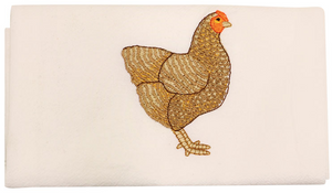 Flour Sack Tea Towel - Barred Rock Dark