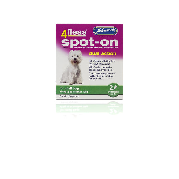 4 Fleas Spot On Dual Action - Small Dog - Bee Equipment