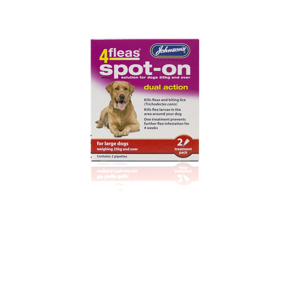 4 Fleas Spot On Dual Action - Large Dog - Bee Equipment