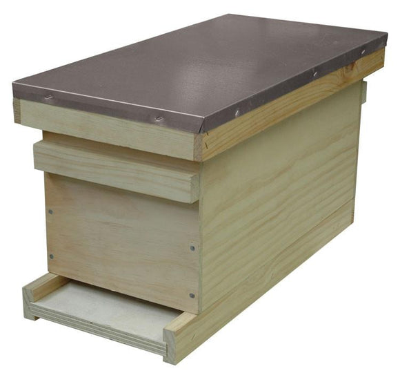 B.S. National Nuc Box With Roof, Crown Board and Solid Floor, Cedar - Bee Equipment