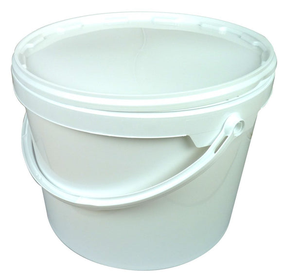 10.7L Tapered White Bucket with lid - Bee Equipment