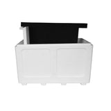 4-in-1 Poly Nuc, fits both National & Langstroth. Holds 6 Frames. Includes divider, floor and roof + entrance wheel