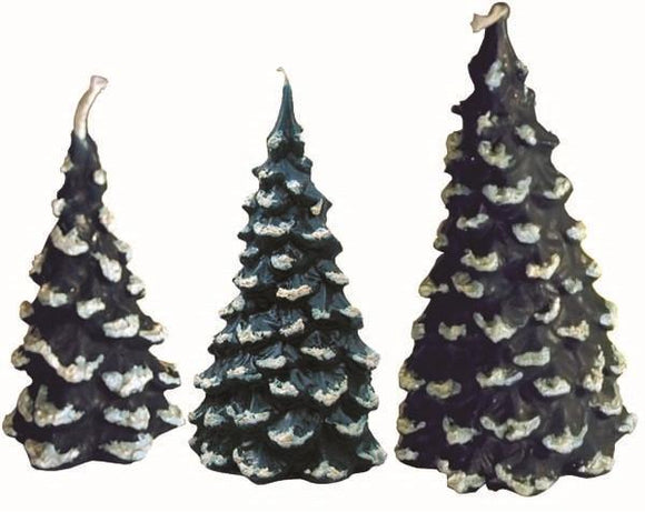 Set Of 3 Christmas Tree Candle Moulds