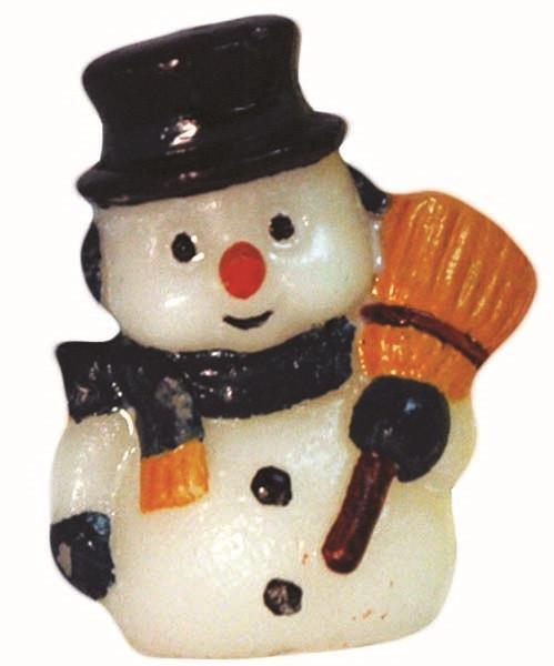 Snowman With Broom Candle Mould