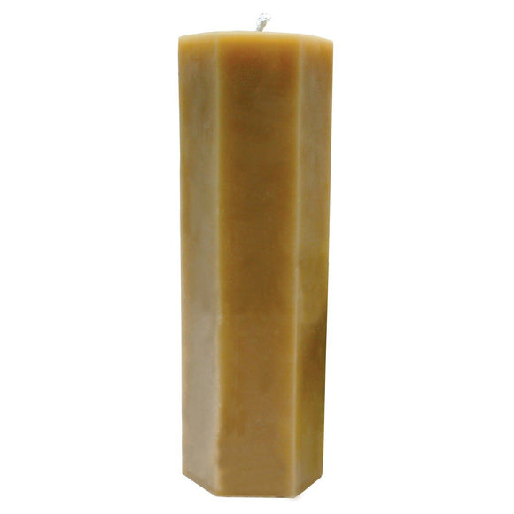 25cm Hex Pillar Beeswax Candle