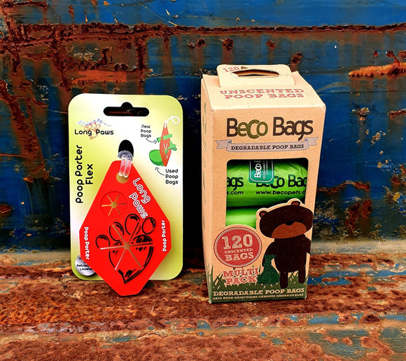 Red Poop Porter & Beco Bag Bundle