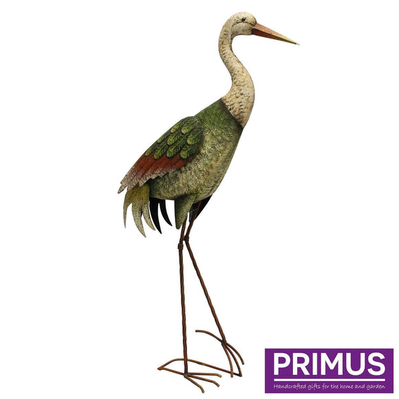 Metal Stork Garden Statue
