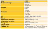 RHB-90 ATC  LED Honey 58-90% Brix 38-43Be 12-27% Water optical refractometer