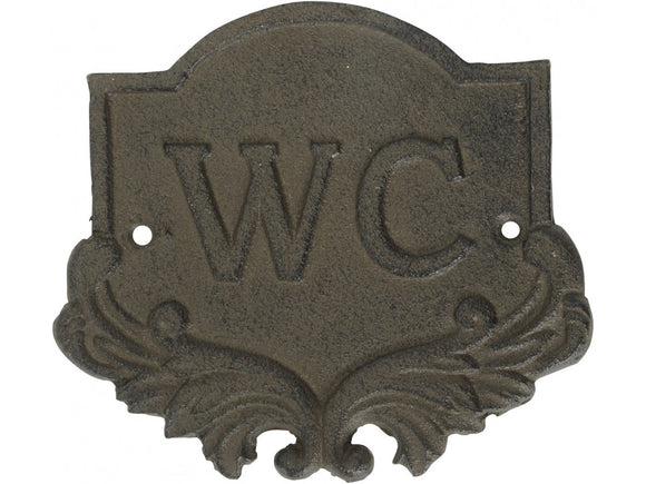 WC Cast Iron Sign