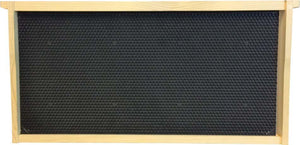 Langstroth Brood Frame, Assembled, with Black Beeswax Coated Plastic Foundation