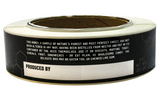 Labels: Black/Orange Ross Round Labels - Roll of 100