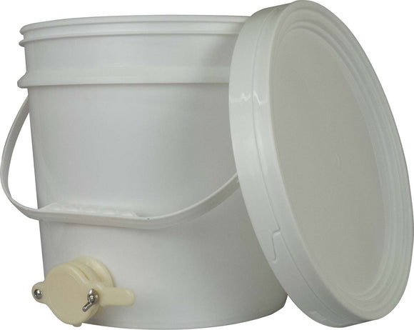 15L Bucket With Lid, With White Honey Gate And Filter Set - Bee Equipment