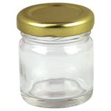 1.5oz  Honey Jar With Gold Lid, 100 Pack - Bee Equipment