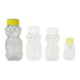 12oz Teddy Bear With Lid, 24 Pack - Bee Equipment