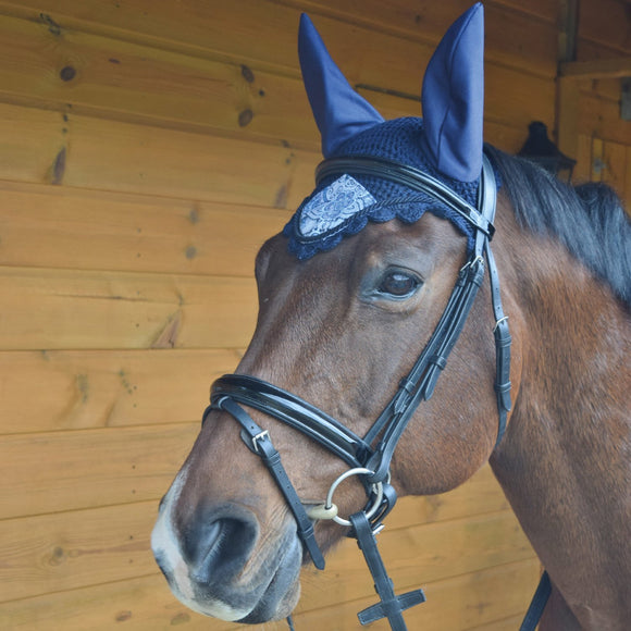 JHL Fly Veil - Paisley Print - Sky Blue / Navy