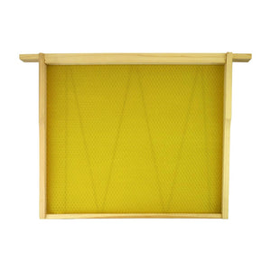 14" X 12" Brood Frame Assembled With Premium Wired Wax Foundation - Bee Equipment