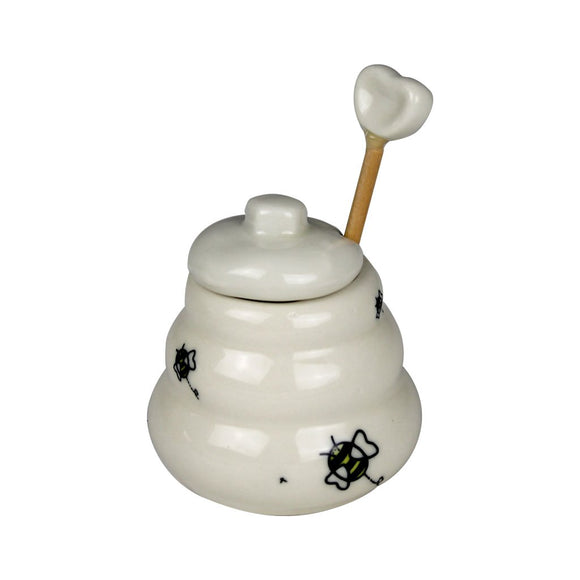 Ceramic Honey Jar with Dipper