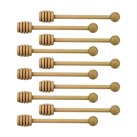 10 x Large Wooden Honey Dipper, 160mm