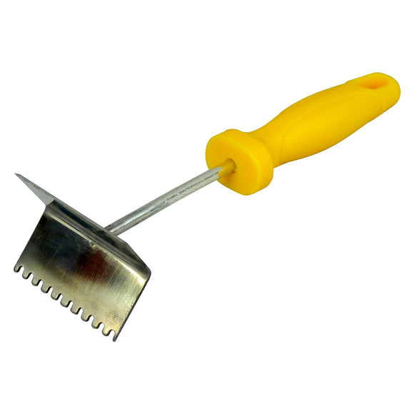 Queen Excluder Cleaner With Scraper, Yellow Handle