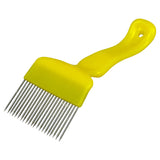 Uncapping Fork with Metal Teeth, Yellow