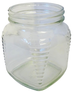 2 1/2 lb Square Glass Jar, 12 Pack - Bee Equipment