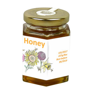 8oz Jar Label - Garden Bees (100 labels) - Bee Equipment