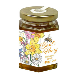 Basil's Honey - 8oz Jar Label (100 labels)