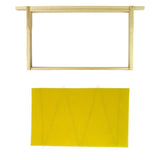 National Hive Kit - Flat Pine Brood Box, Assembled Roof and Floor, with flat Frames and Wax Foundation