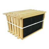 B.S. National Brood Frame, Assembled, With Black Beeswax Coated Plastic Foundation - Bee Equipment