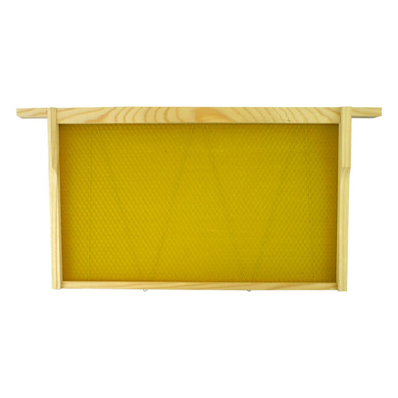 B.S. National Brood Frame, Assembled, With Premium Wax Foundation - Bee Equipment