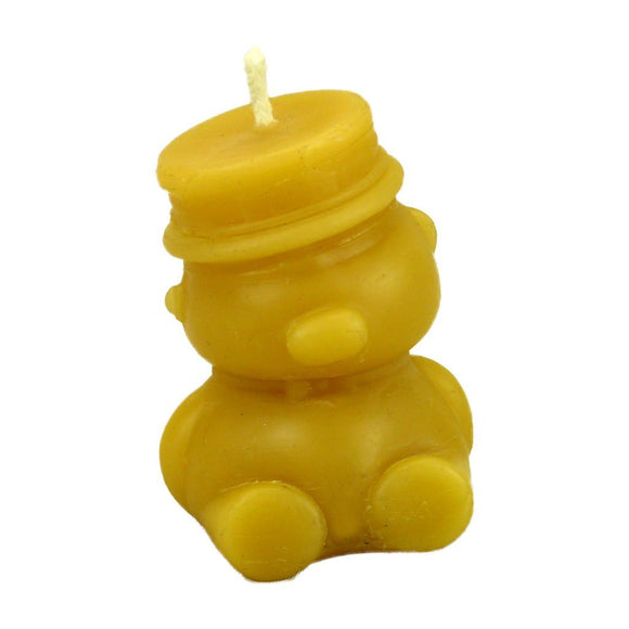Chubby Teddy Bear Beeswax Candle