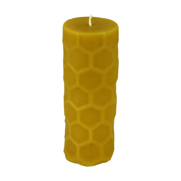 Honeycomb Pillar Beeswax Candle