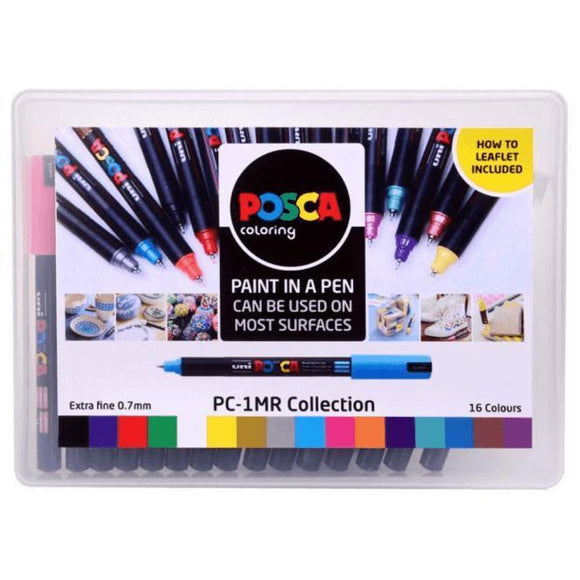 Paint in a Pen Set. 16 Pens. Posca, Extra Fine Tip.